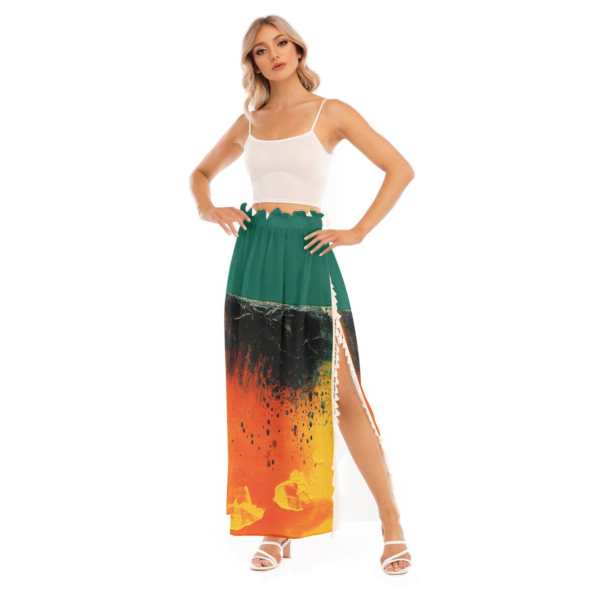 All-Over Print Women's Side Split Skirt