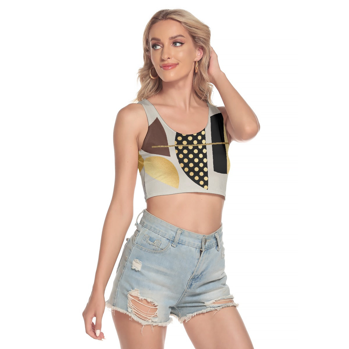 All-Over Print Women's Sport Crop Tank Top