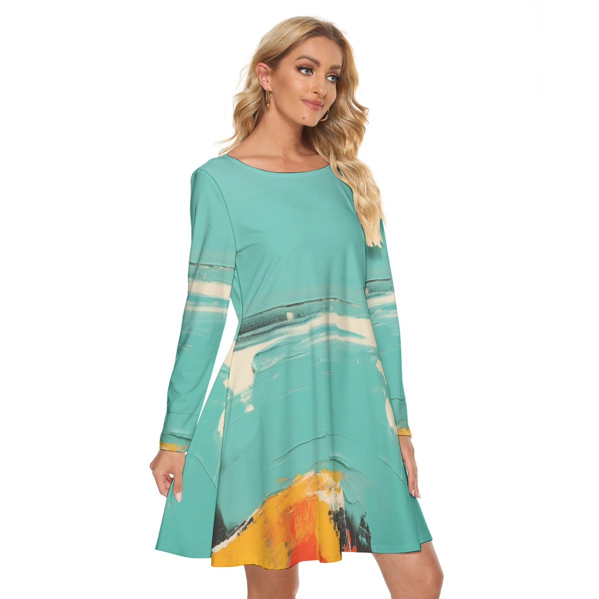 All-Over Print Women's Crew Neck Dress