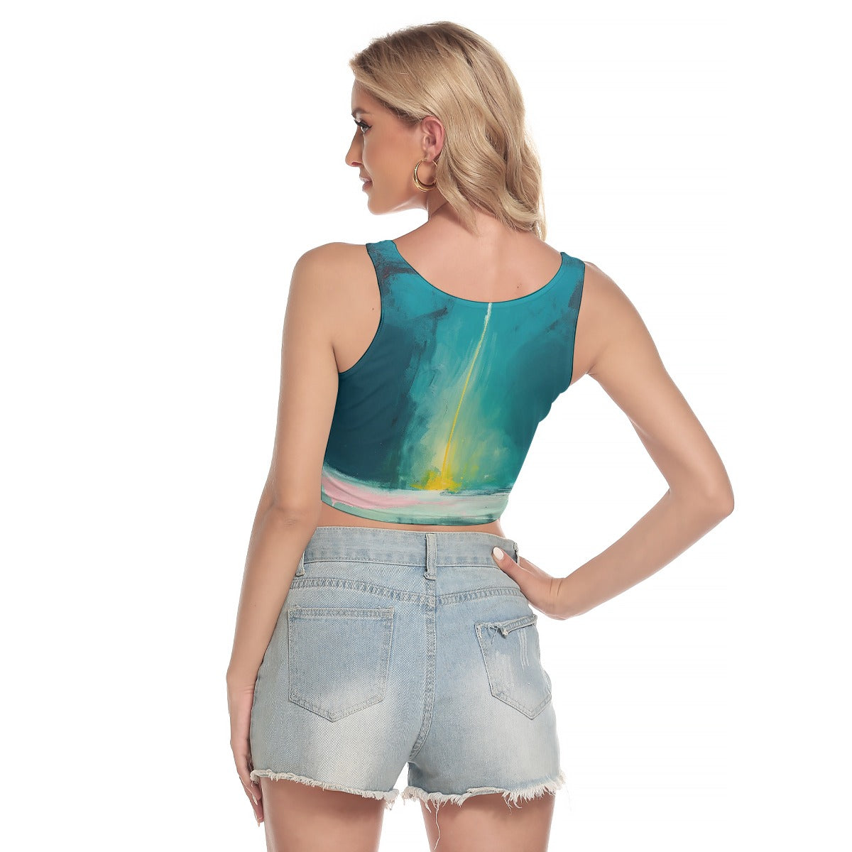 All-Over Print Women's Sport Crop Tank Top