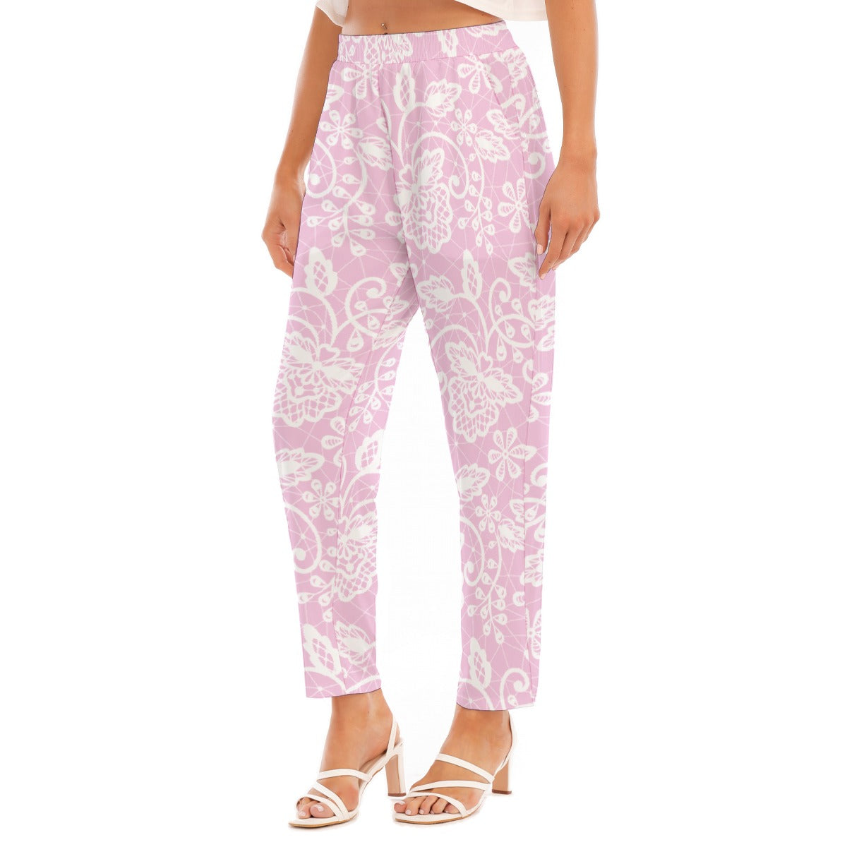 All-Over Print Women's Loose Straight-leg Pants