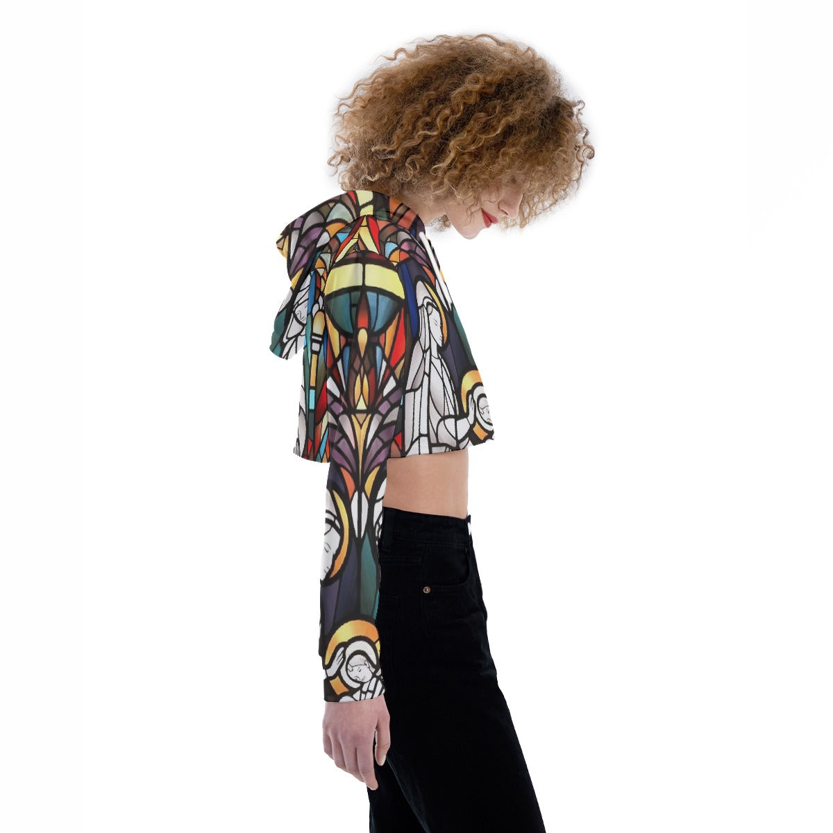 All-Over Print Women's Crop Top Hoodie