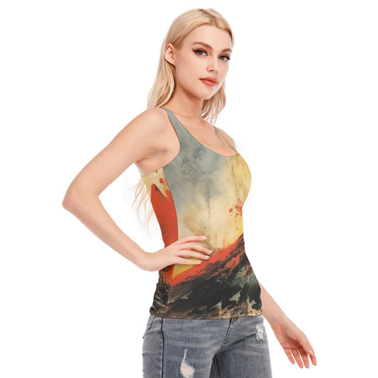 All-Over Print Women's Racer Vest | 190GSM Cotton