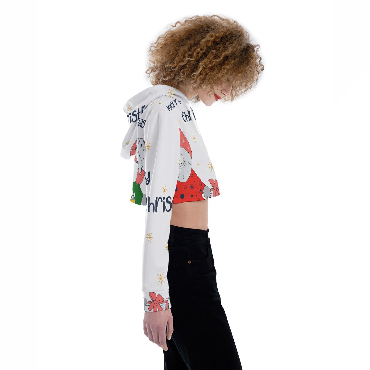 All-Over Print Women's Crop Top Hoodie