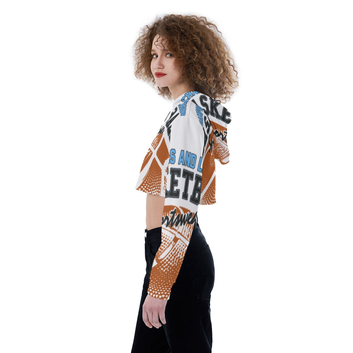 All-Over Print Women's Crop Top Hoodie