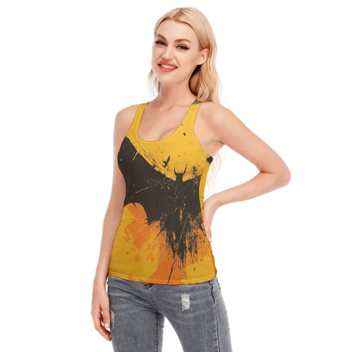 All-Over Print Women's Racer Vest | 190GSM Cotton