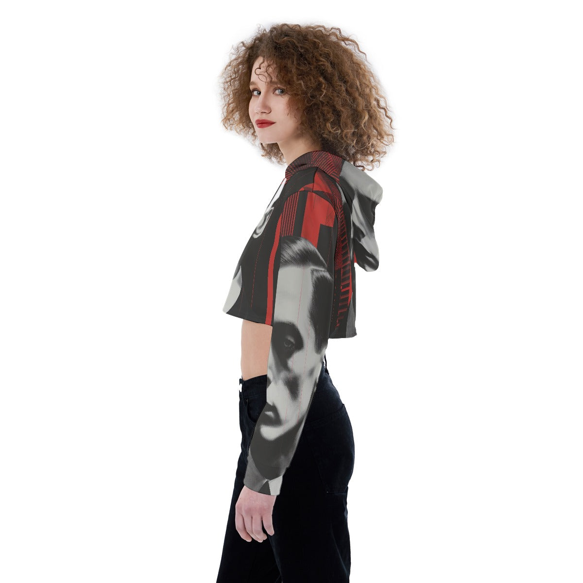 All-Over Print Women's Crop Top Hoodie