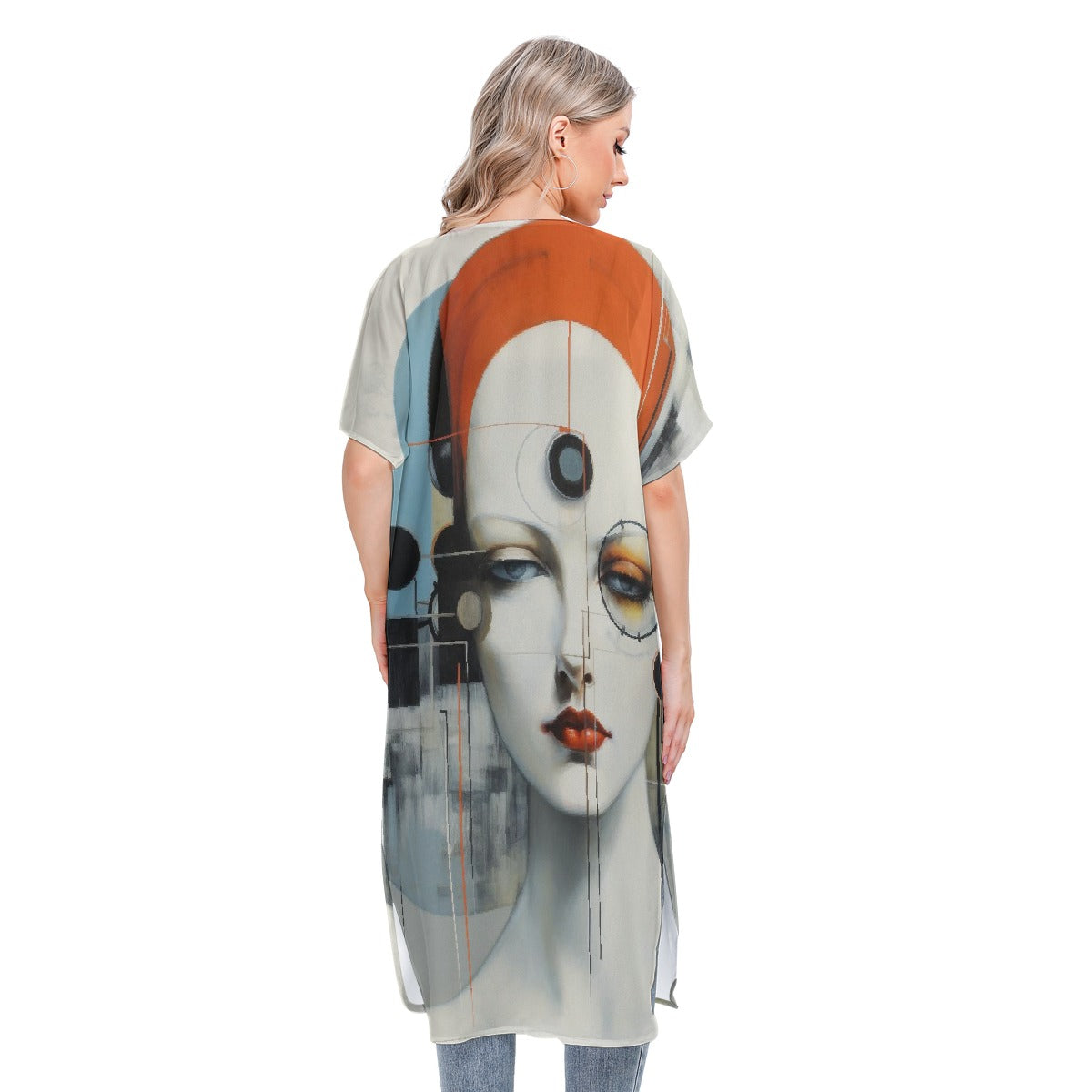 All-Over Print Women's Short Sleeve Cardigan