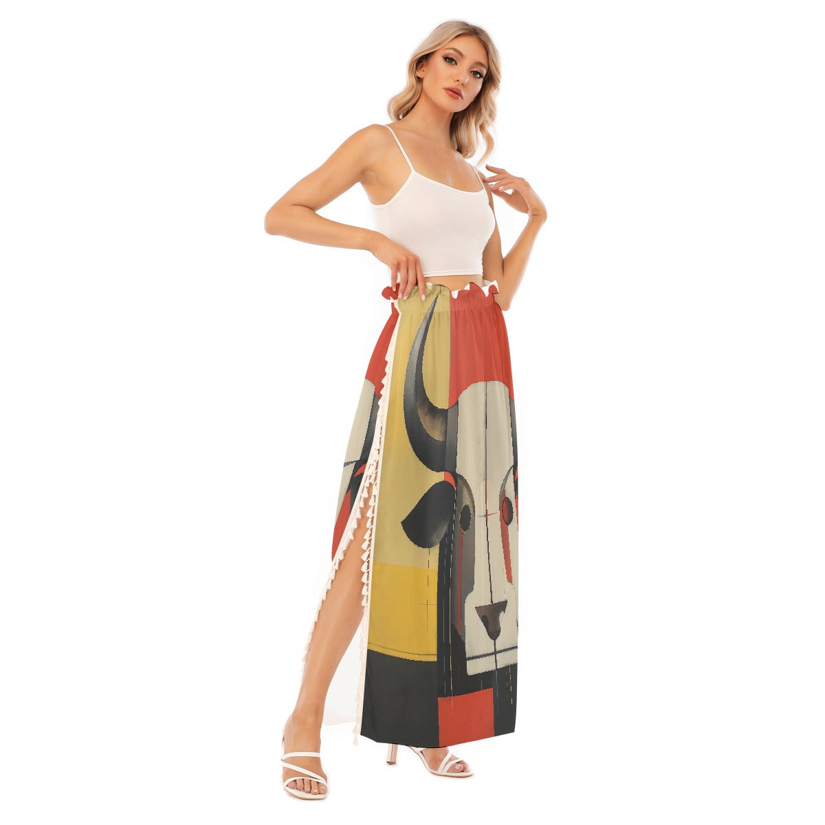 All-Over Print Women's Side Split Skirt