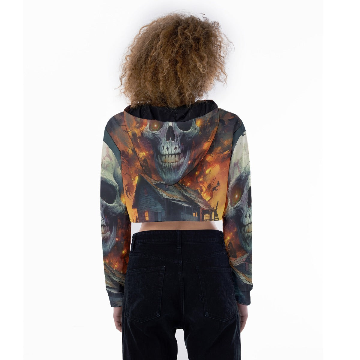 All-Over Print Women's Crop Top Hoodie