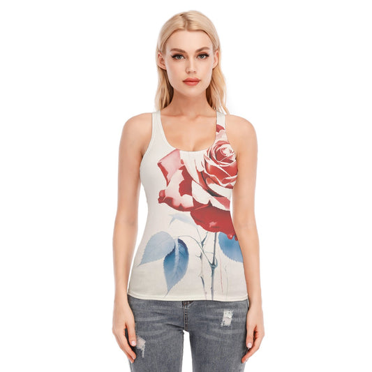 All-Over Print Women's Racer Vest | 190GSM Cotton