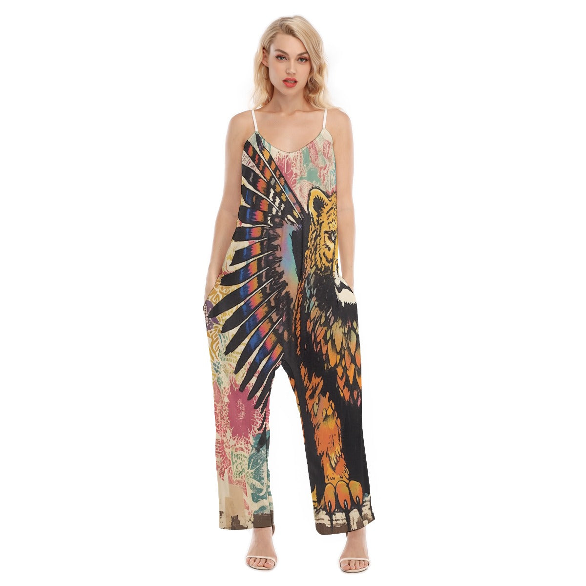 All-Over Print Women's Loose Cami Jumpsuit