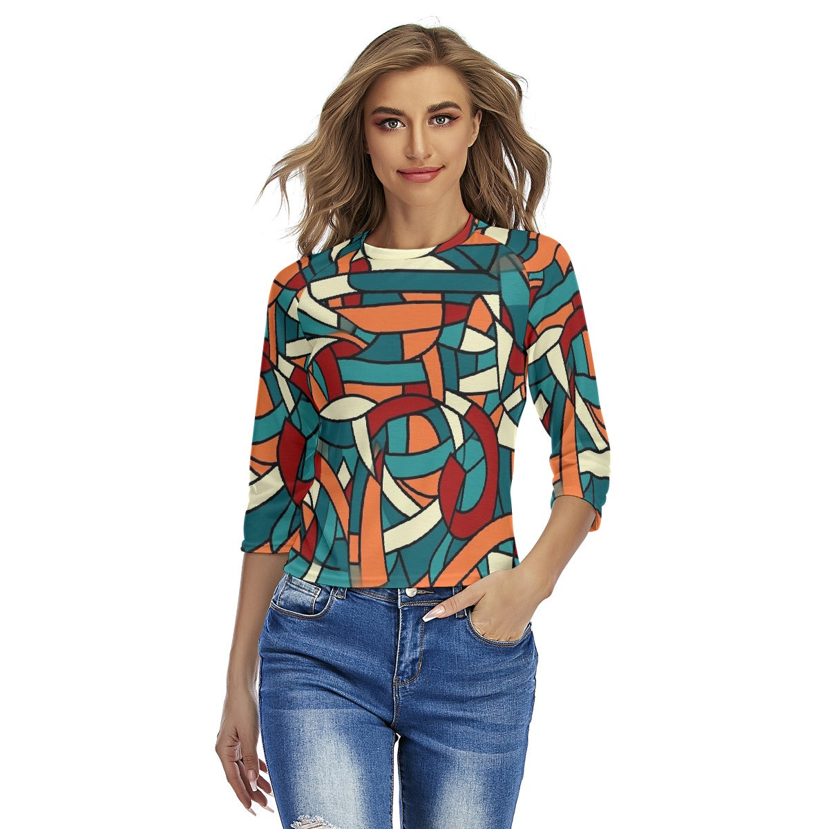 All-Over Print Women's Raglan Sleeves T-shirts