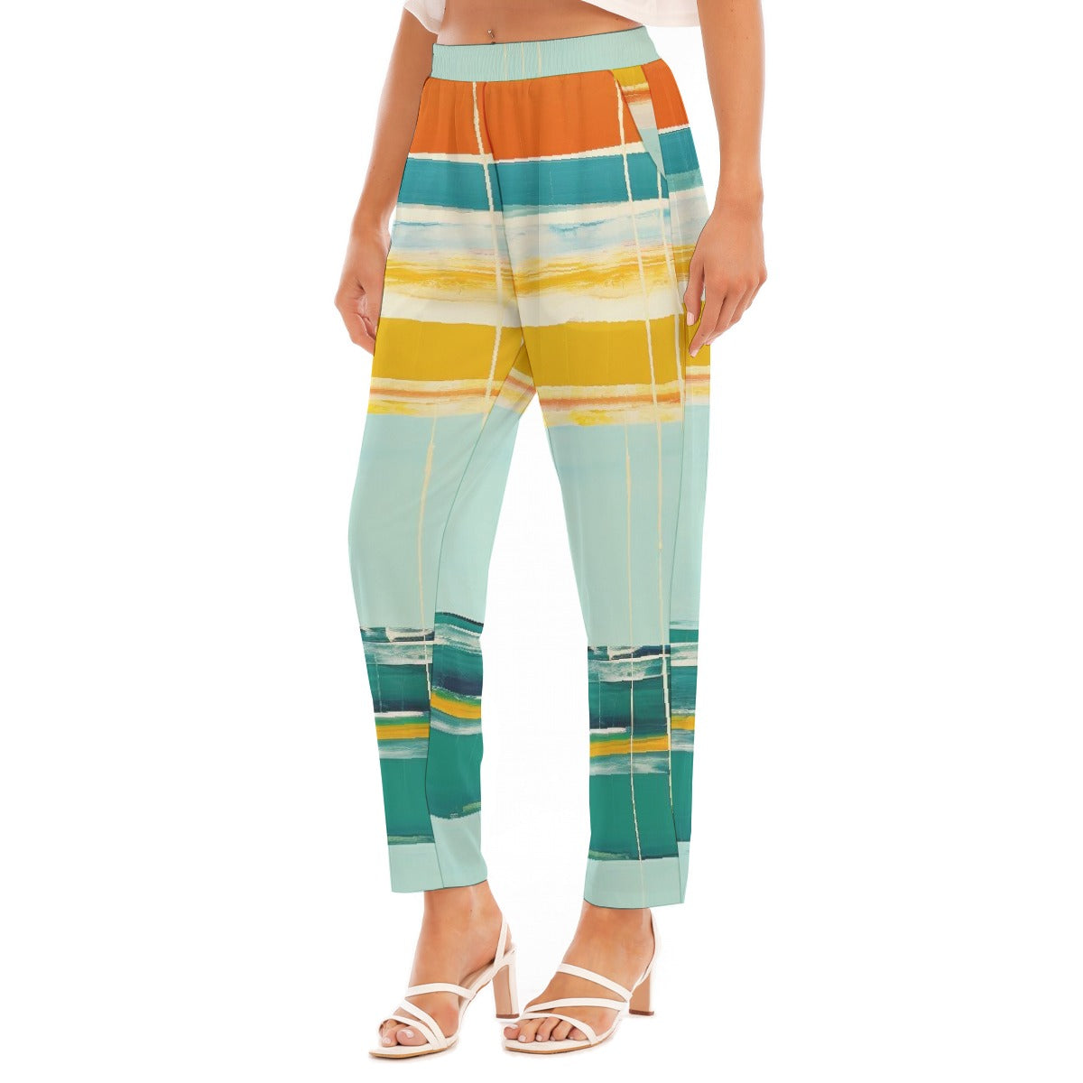 All-Over Print Women's Loose Straight-leg Pants