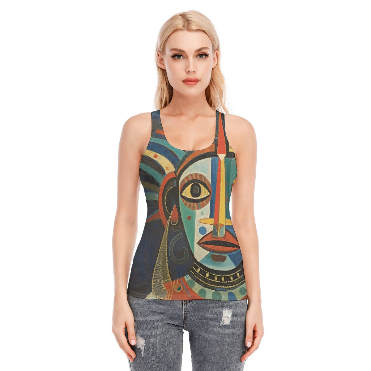 All-Over Print Women's Racer Vest | 190GSM Cotton