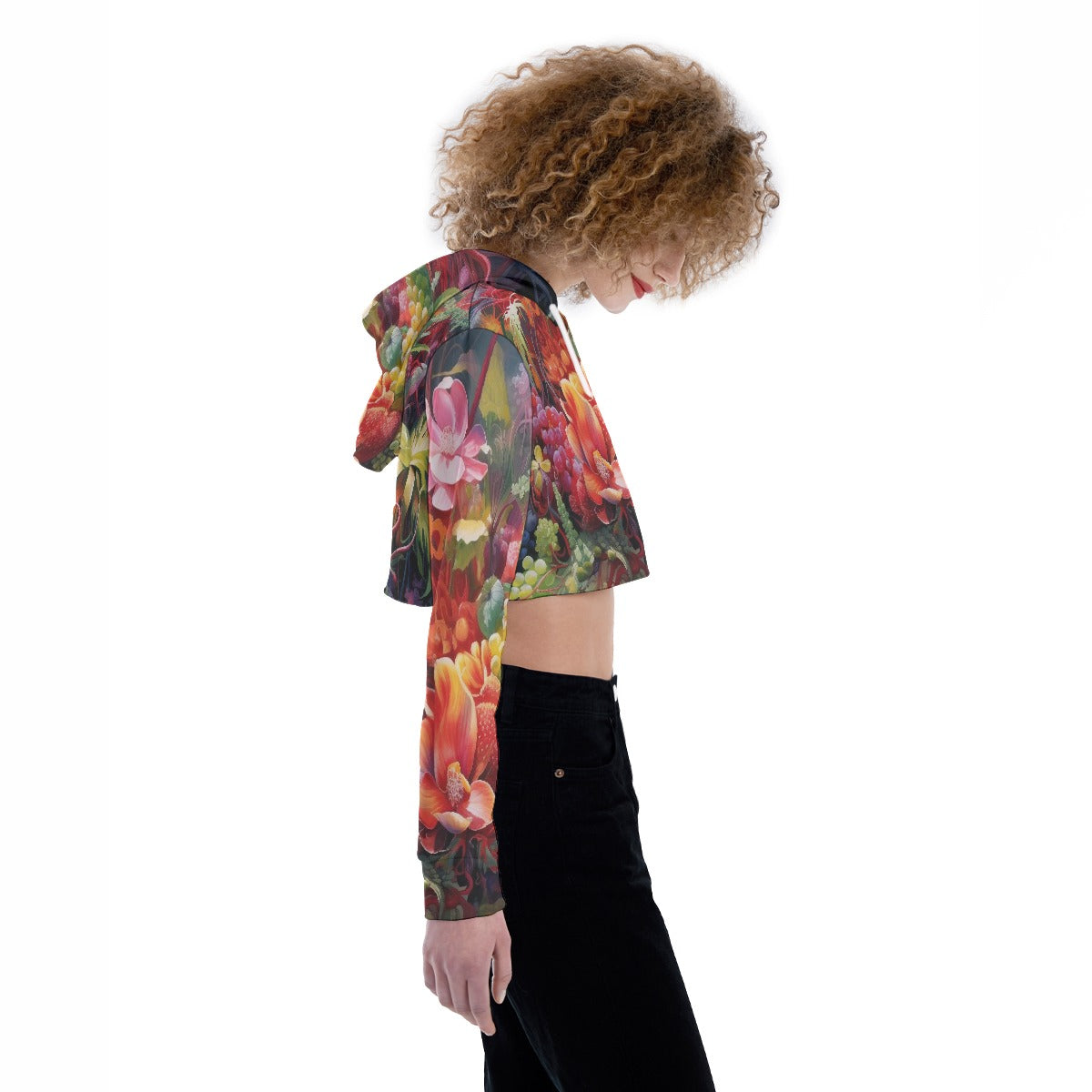 All-Over Print Women's Crop Top Hoodie