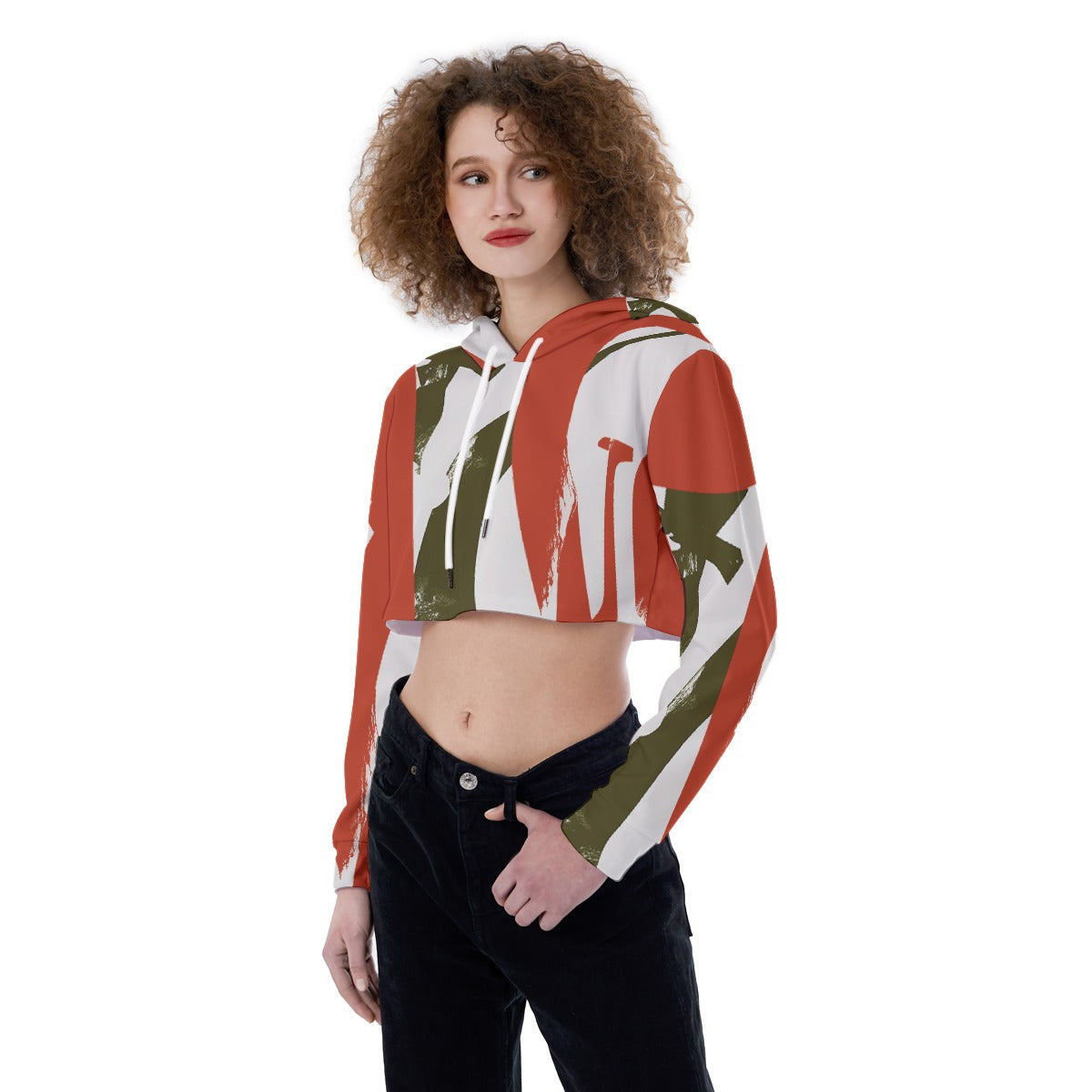 All-Over Print Women's Crop Top Hoodie