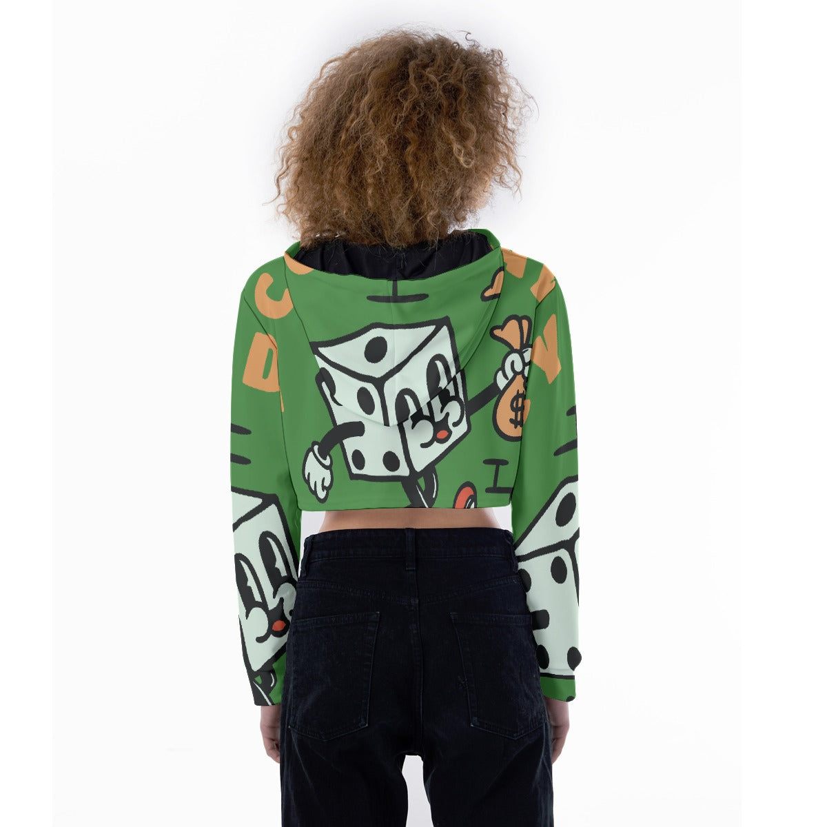 All-Over Print Women's Crop Top Hoodie