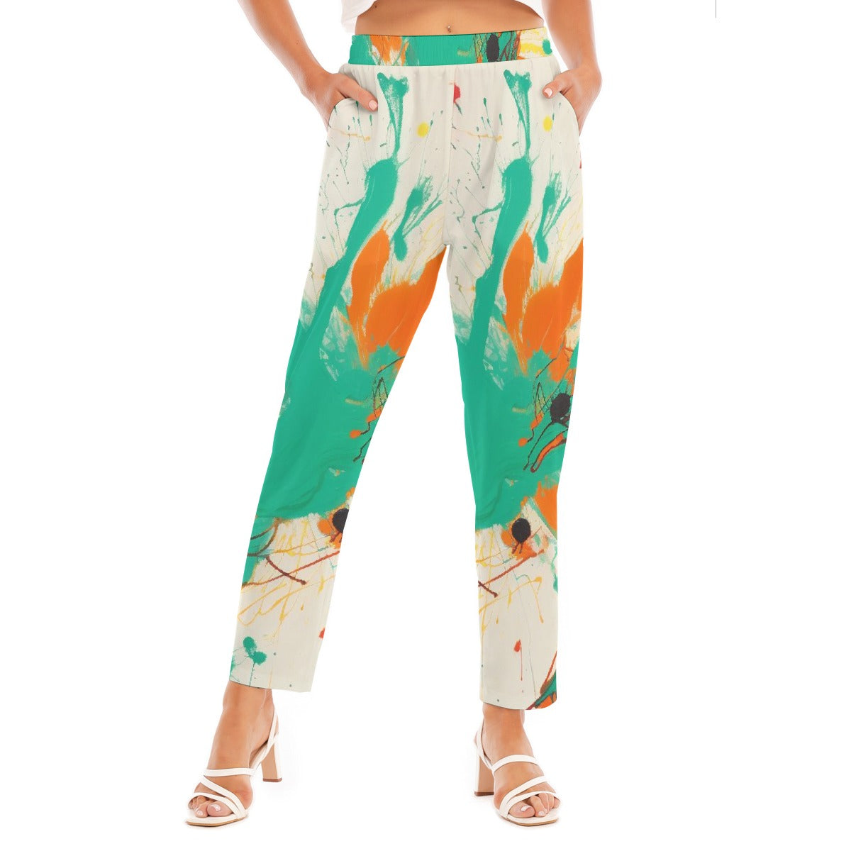 All-Over Print Women's Loose Straight-leg Pants