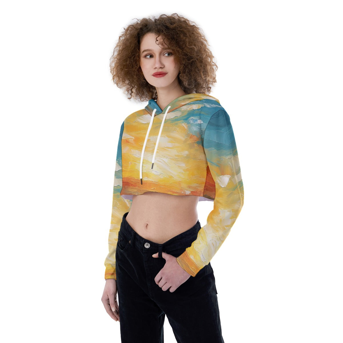 All-Over Print Women's Crop Top Hoodie