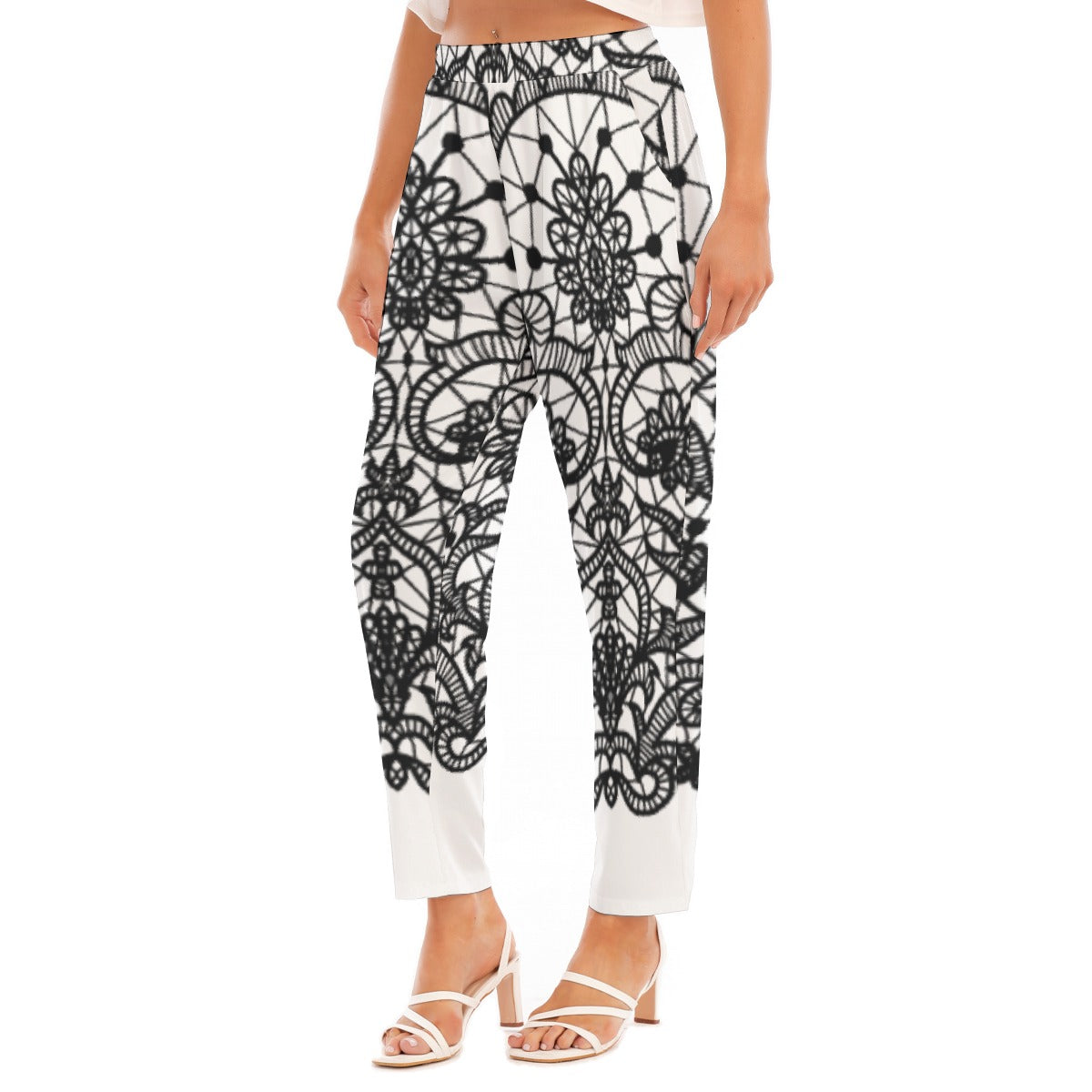 All-Over Print Women's Loose Straight-leg Pants