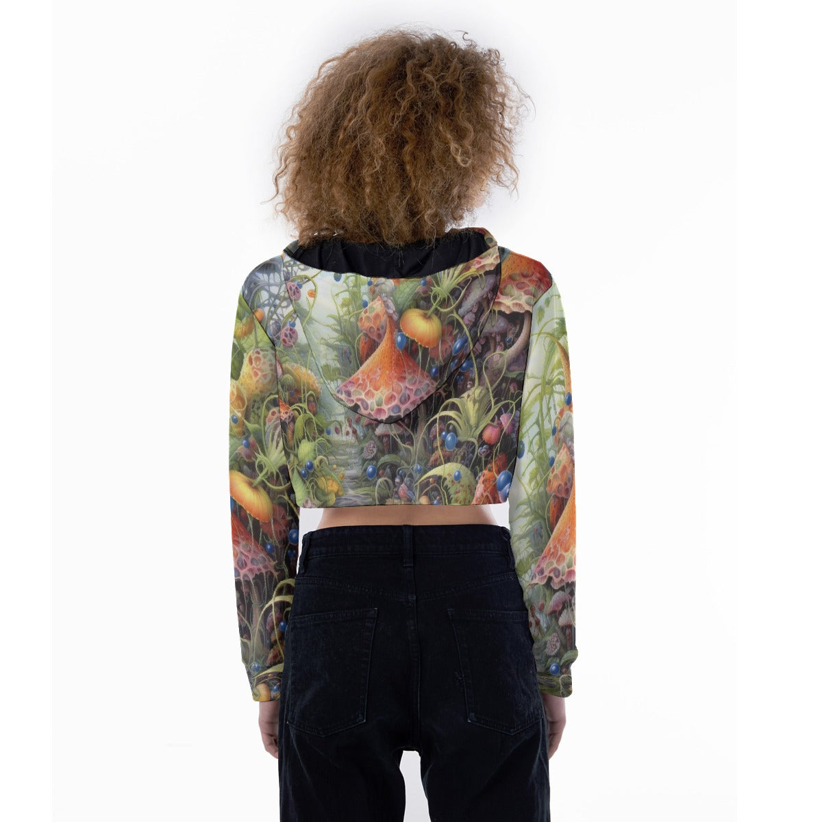 All-Over Print Women's Crop Top Hoodie