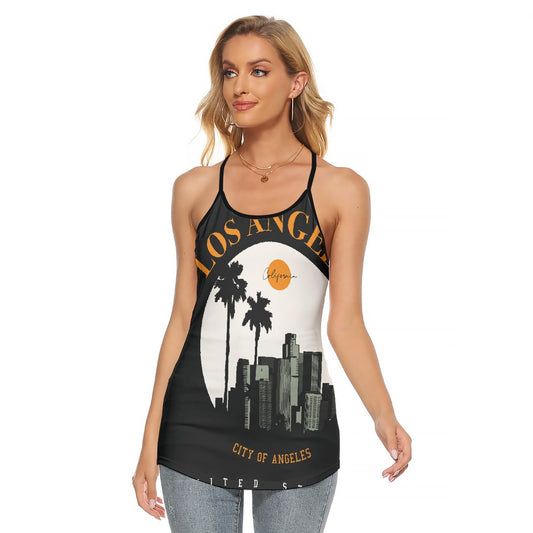 All-Over Print Women's Criss-Cross Open Back Tank Top