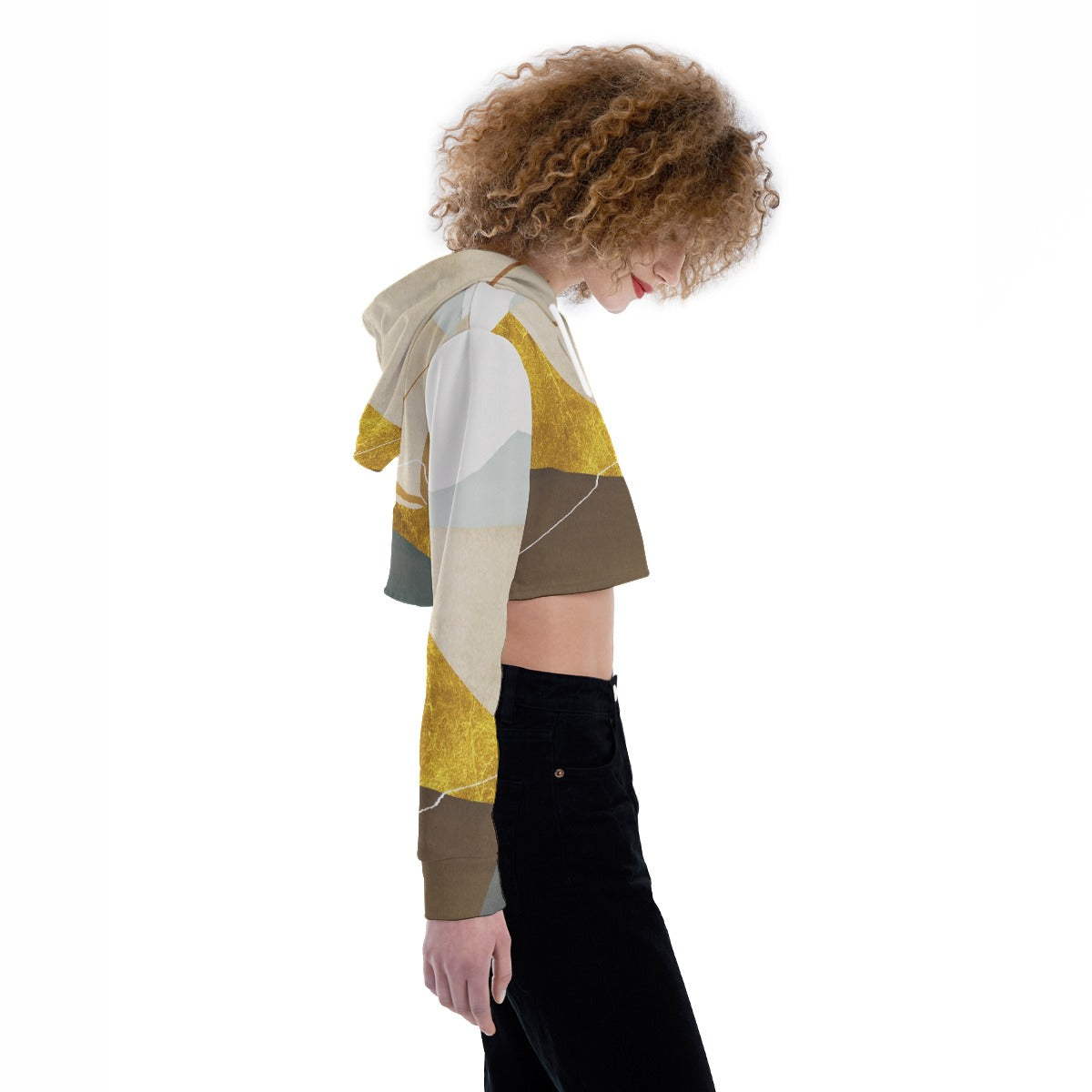 All-Over Print Women's Crop Top Hoodie