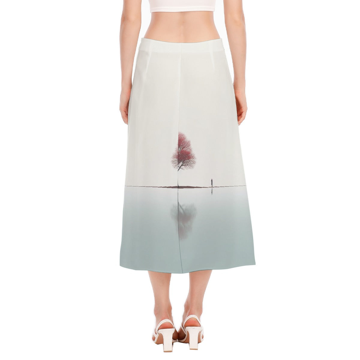 All-Over Print Women's High Slit Long Skirt