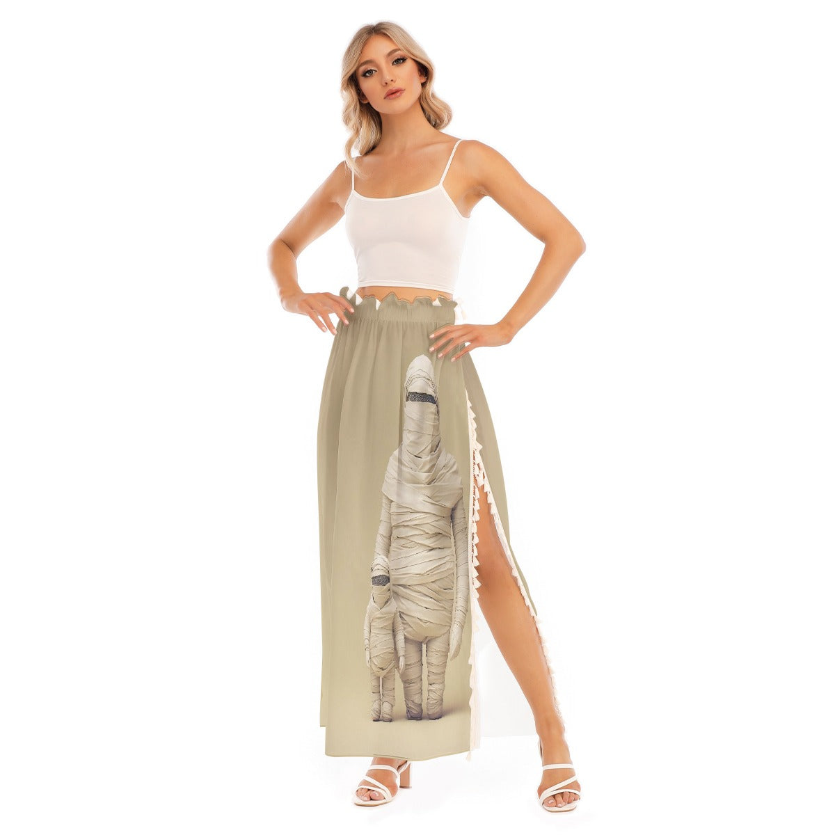 All-Over Print Women's Side Split Skirt