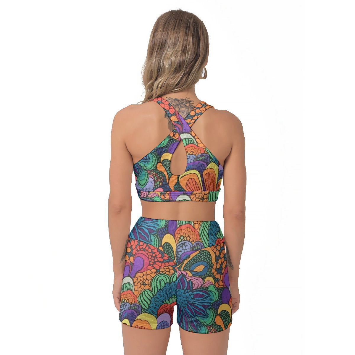 All-Over Print Women's Sports Bra Suit