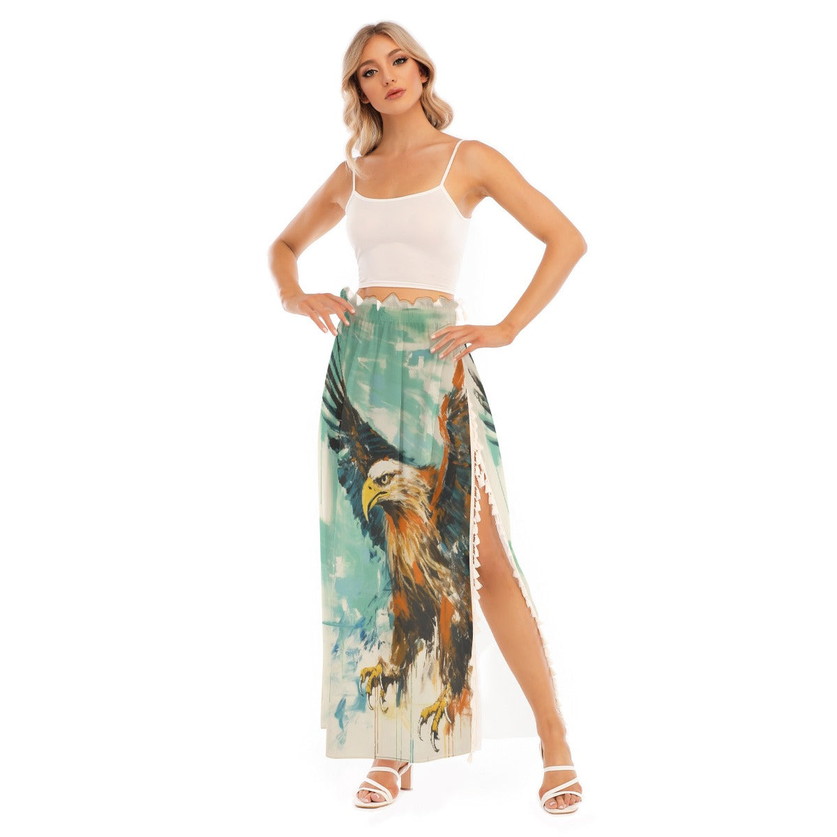 All-Over Print Women's Side Split Skirt
