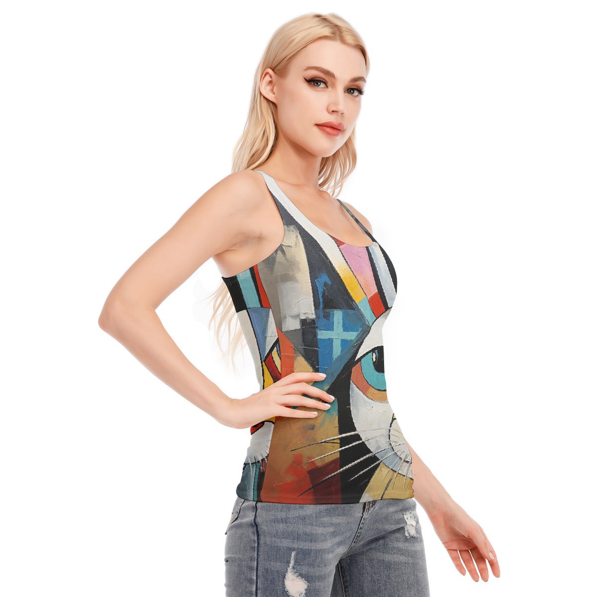 All-Over Print Women's Racer Vest | 190GSM Cotton