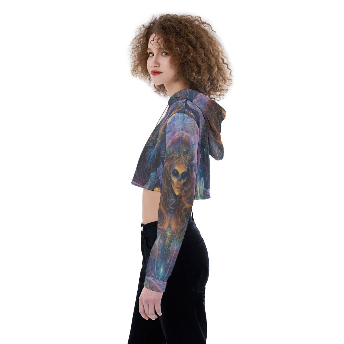 All-Over Print Women's Crop Top Hoodie