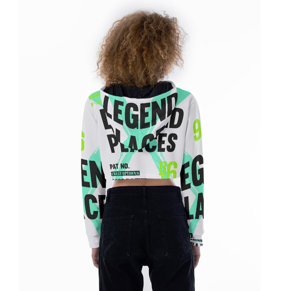 All-Over Print Women's Crop Top Hoodie
