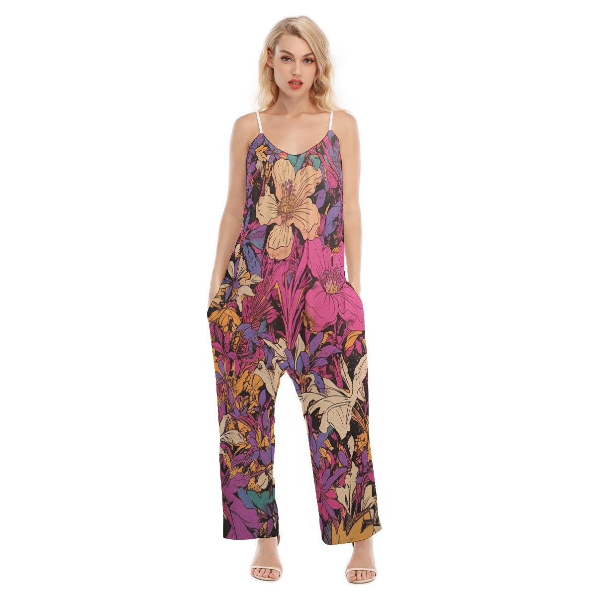 All-Over Print Women's Loose Cami Jumpsuit