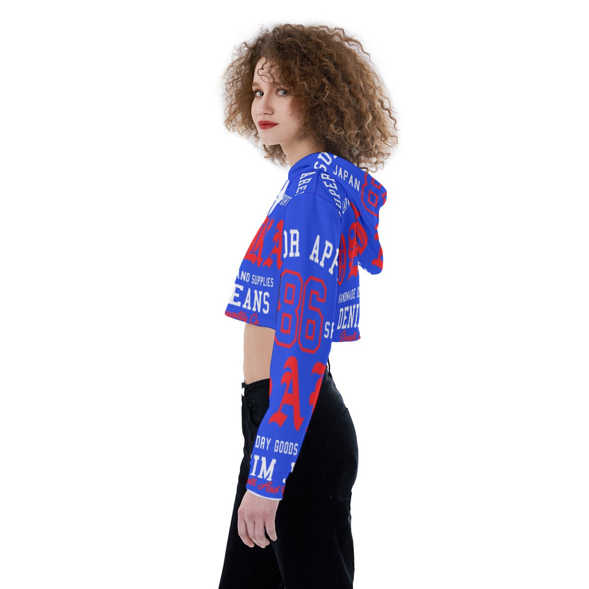 All-Over Print Women's Crop Top Hoodie