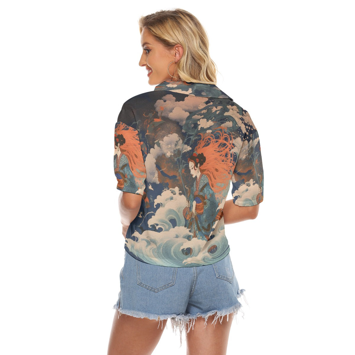 All-Over Print Women's V-neck Shirts