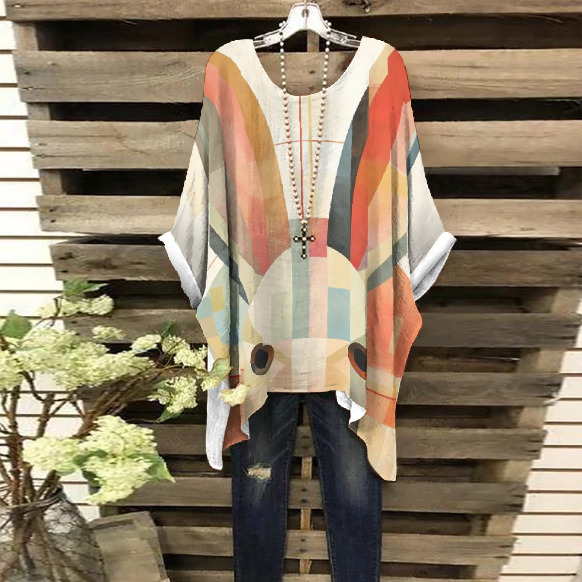 All-Over Print Women's Bat Sleeve Shirt