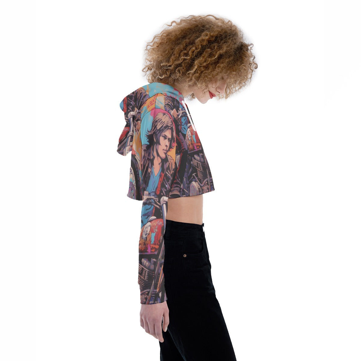 All-Over Print Women's Crop Top Hoodie