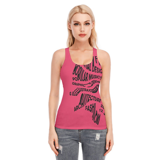All-Over Print Women's Racer Vest | 190GSM Cotton