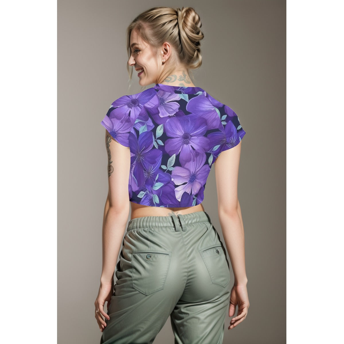 All-Over Print Women's Raglan Cropped T-shirt