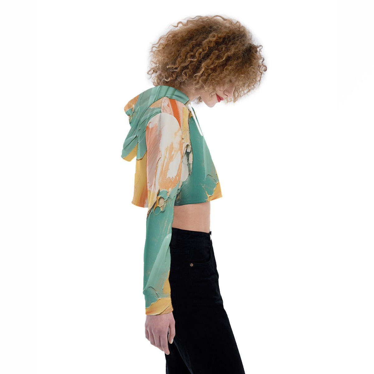 All-Over Print Women's Crop Top Hoodie