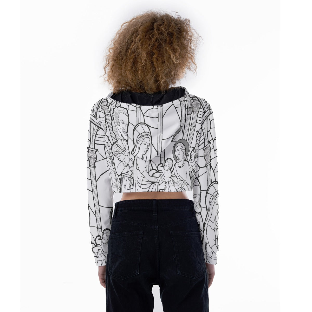All-Over Print Women's Crop Top Hoodie