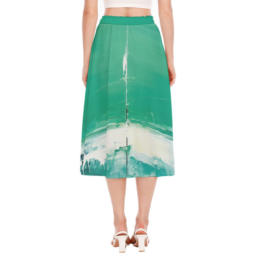 All-Over Print Women's Long Section Chiffon Skirt