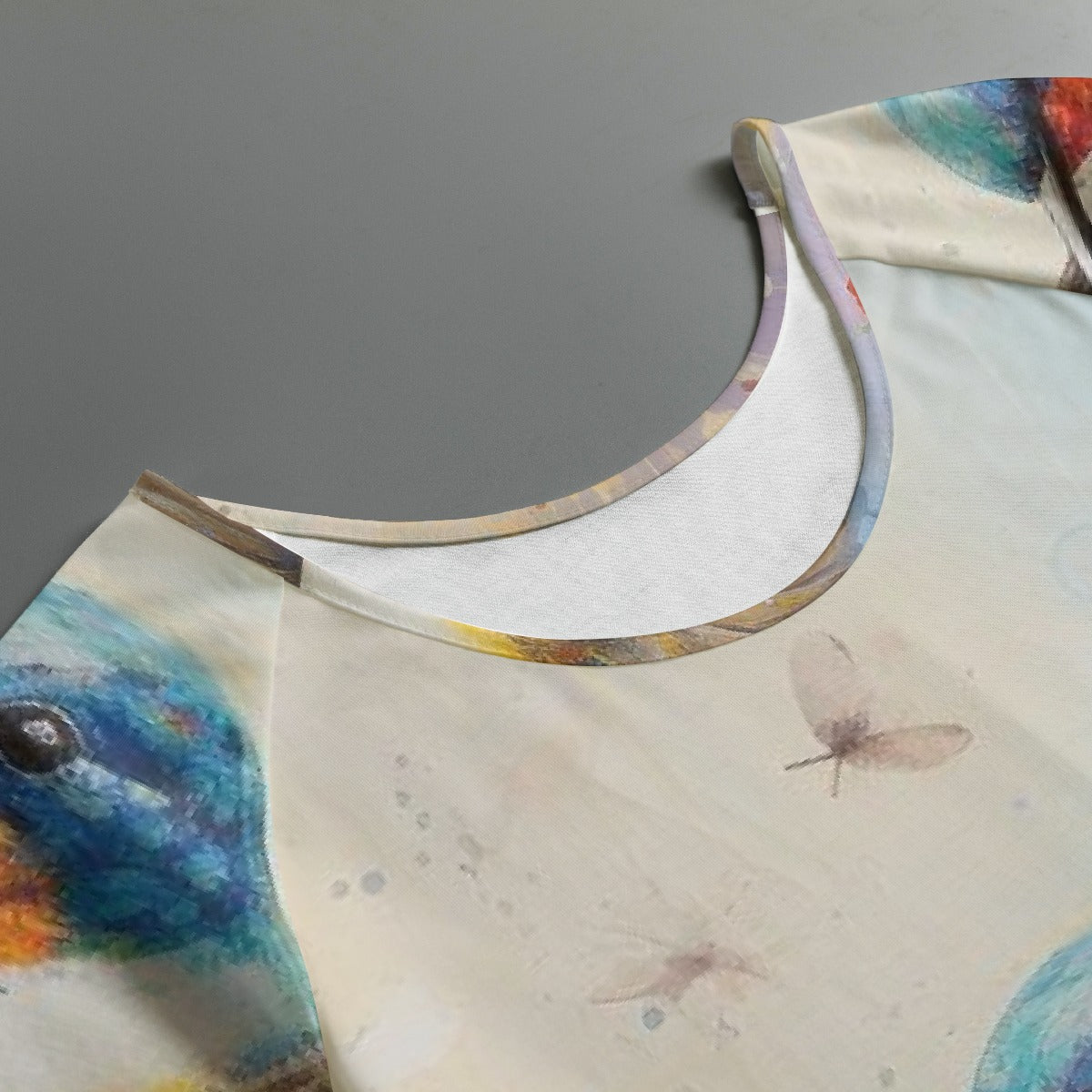 All-Over Print Women's Round Neck T-shirt With Raglan Sleeve