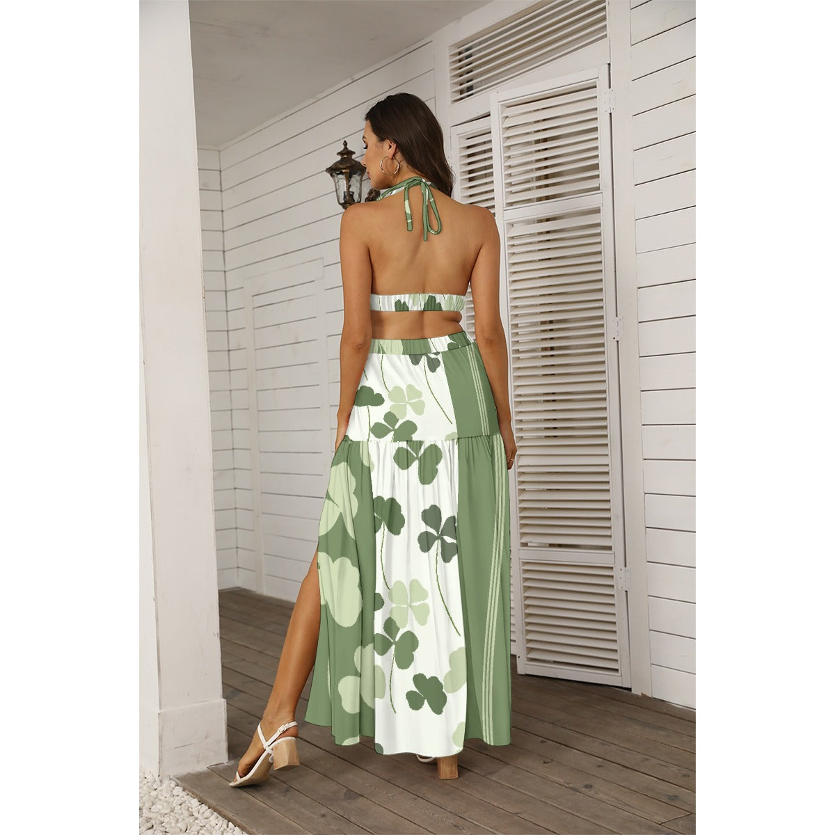 All-Over Print Women's Tie Back Wrap Dress