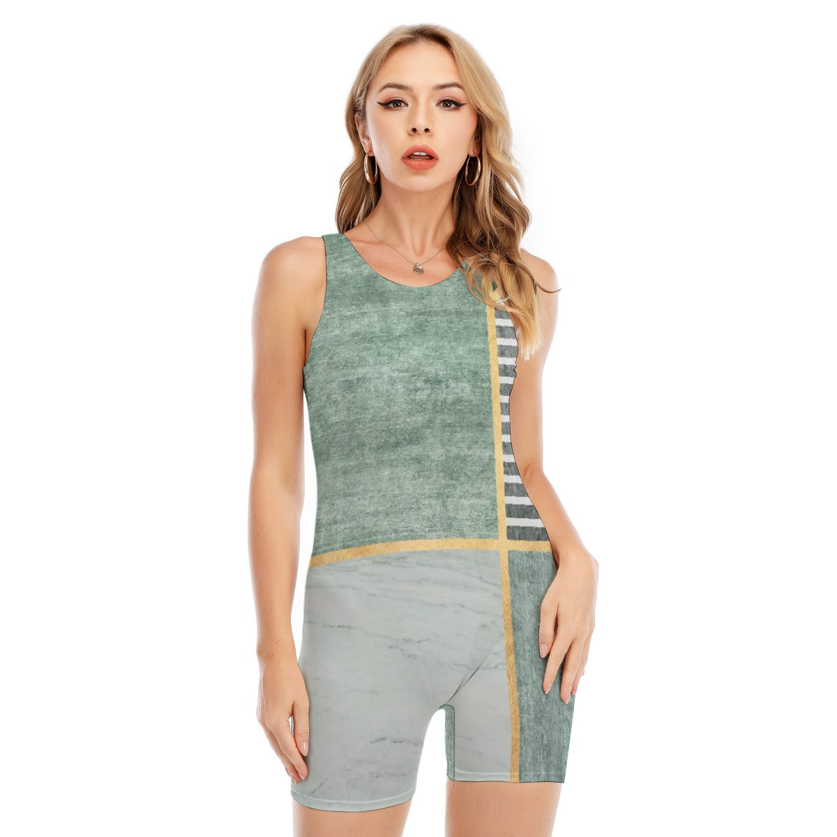 All-Over Print Women's Sleeveless One-piece Swimsuit