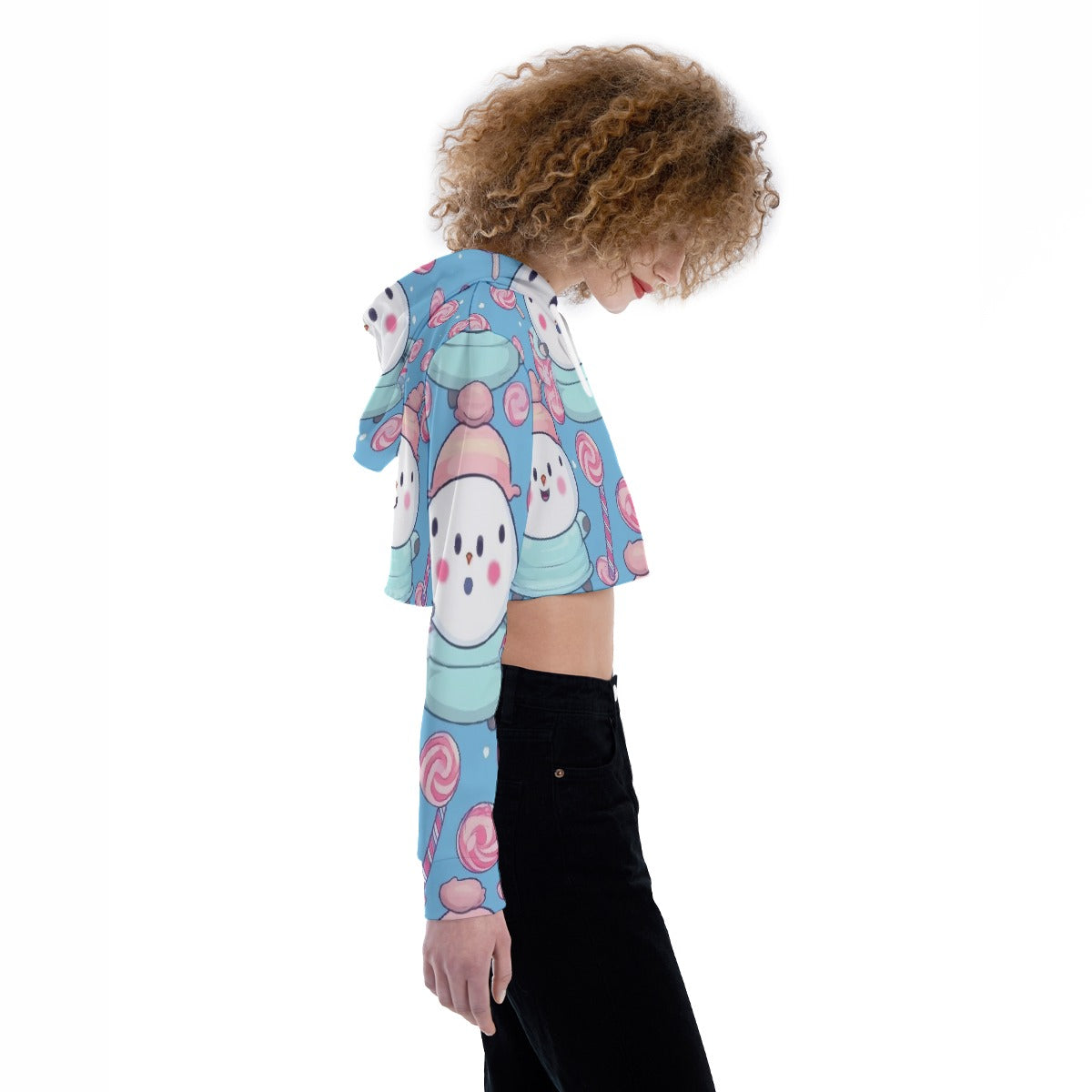All-Over Print Women's Crop Top Hoodie