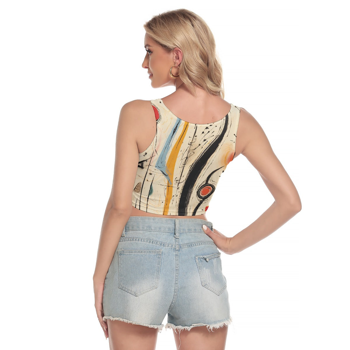 All-Over Print Women's Sport Crop Tank Top